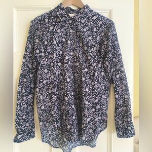 Xirena navy floral blouse - size XS - NWT